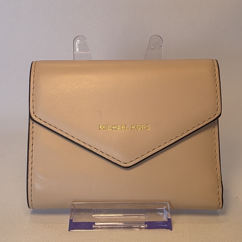 Michael Kors Cream Leather Envelope Wallet